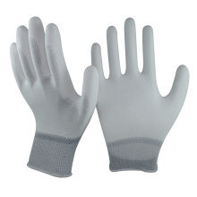 NMSAFETY 13 gauge knitted nylon or polyester liner coated PU on palm gloves